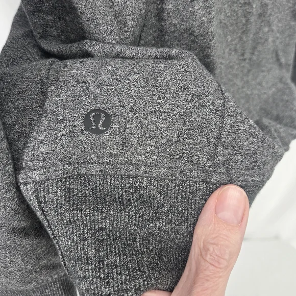 Lululemon Scuba Crew Pullover sweatshirt Heathered Speckled Black Grey size 4 - Picture 3 of 5